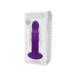 Ділдо з вібрацією Adrien Lastic Hitsens 3 Purple, відмінно для страпону, діаметр 4 см, довжина 18,2 см - мініатюра 6