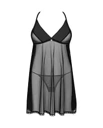 Пеньюар та трусики Obsessive Latinesa babydoll & thong XL/2XL - мініатюра 3