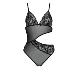 Боді з ажурним ліфом Passion Christa Body black L/XL - мініатюра 3