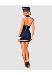 Костюм стюардеси Obsessive Stewardess Uniform XS/S синій - мініатюра 4