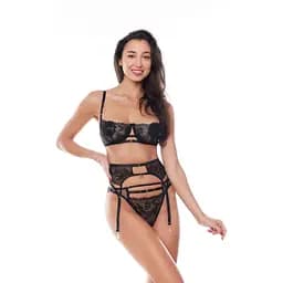 Комплект білизни Anais Daisy S/M (чорний)