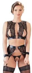 Комплект білизни Cottelli Bondage XL чорний - мініатюра 13