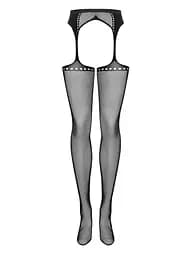 Панчохи з поясом Obsessive S314 S/M/L чорний - мініатюра 5