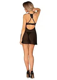 Пеньюар та трусики Obsessive Latinesa babydoll & thong XL/2XL - мініатюра 7