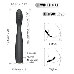 Вібратор для точки G Dorcel Marc G-SLIM 19.1 см чорний - мініатюра 8