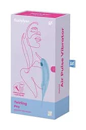 Вакуумний стимулятор клітора з вібрацією Satisfyer Twirling Pro блакитний - мініатюра 6
