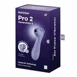 Вакуумний стимулятор клітора з вібрацією Satisfyer Pro 2 Generation 3 with Liquid Air (фіолетовий) - мініатюра 6