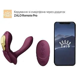 Смарт-вібратор в трусики Zalo AYA Velvet Purple насадка та пульт ДК - мініатюра 2