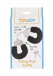 Наручники Toy Joy Furry Fun Cuffs 28 см чорний - мініатюра 6