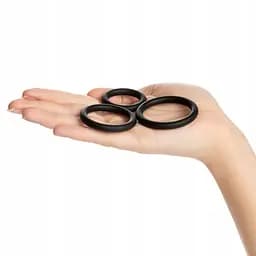 Набір ерекційних кілець You2Toys Cock Ring Set 3 шт. чорний - мініатюра 4