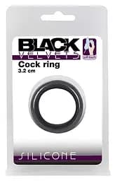 Ерекційне кільце Black Velvets Cock Ring 3.2 см чорний - мініатюра 2