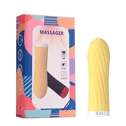 Міні-вібратор «Rechargeable Silicone Touch» 10 режимів вібрації жовтий K0984-2