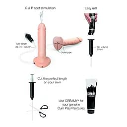Закінчуючий фалоімітатор Strap-On-Me SQUIRTING CUM DILDO REALISTIC Vanila L - мініатюра 2