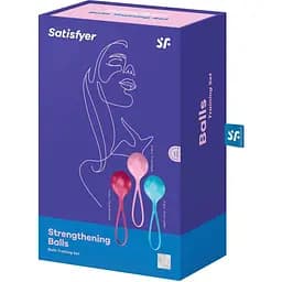 Вагінальні кульки Satisfyer Strengthening Balls діаметр 3.8 см 62-82-98 г монолітні 3 шт. - мініатюра 2