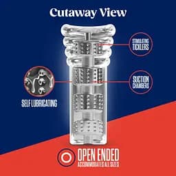 Мастурбатор Blush Rize - Luz Glow in The Dark Masturbator - Clear - мініатюра 3