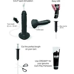 Фалоімітатор, що кінчає Strap-On-Me Squirting Cum Dildo Realistic Black - мініатюра 2