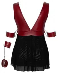 Сорочка Cottelli Collection Bondage Plus Babydoll 3XL чорний з червоним - мініатюра 6