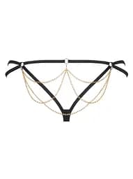Стрінги з сексуальними ланцюжками Obsessive Pantheria L/XL чорний - мініатюра 8