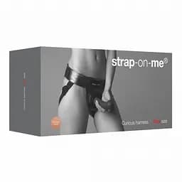 Трусы для страпона Strap-On-Me Leatherette Harness Curious OS серый