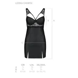 Бебі-дол з еко-шкіри та мережива Loona Chemise black - Passion L/XL - мініатюра 7