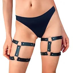 Гартеры на ногу из натуральной кожи Art of Sex - Kristina Leg Garters (2 шт), цвет Черный Art of Sex SO6601 96198