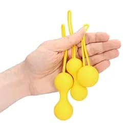 Набір вагінальних кульок Loveline Kegel Ball Exercise Set 3 шт (жовтий) - мініатюра 20
