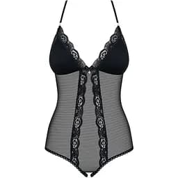 Сітчастий боді з відкритими сідницями Obsessive 841-TED-1 teddy S/M, чорний