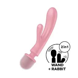 Вібратор-кролик з вібромасажером Satisfyer Triple Lover Pink Satisfyer IG018218; SO8790 97260 - мініатюра 2