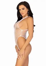 Leg Avenue Net snap crotch tank bodysuit OS White One size - мініатюра 4