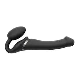 Двойной страпон с вибрацией Strap-On-Me 18 см черный