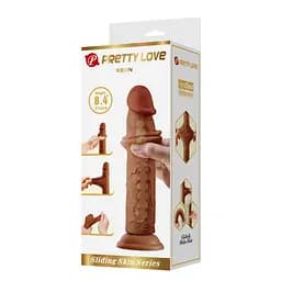 Фалоімітатор Pretty Love Keon 8.4" 21.4 см (коричневий) - мініатюра 7