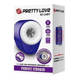 Мастурбатор Pretty Love Dj Lady з вібрацією синій - мініатюра 3