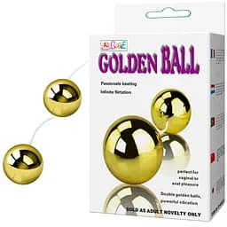 Вагінальні кульки LyBaile Golden Ball, 3.5 см, золотистий - мініатюра 2