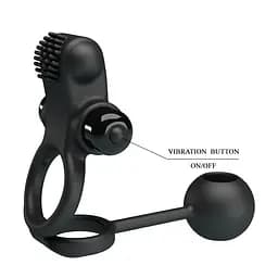 Ерекційне кільце Pretty Love Vibro Penis Sleeve IV 20.3 см чорний - мініатюра 7