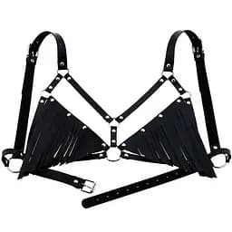 Шкіряний ліф Angels Passion One size Чорний K000872 - мініатюра 5
