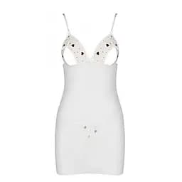 Сорочка з вирізами на грудях + стрінги LOVELIA CHEMISE white - Passion 2XL/3XL - мініатюра 5