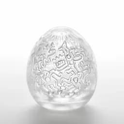 Мастурбатор яйце Tenga Egg Keith Haring Party білий - мініатюра 2