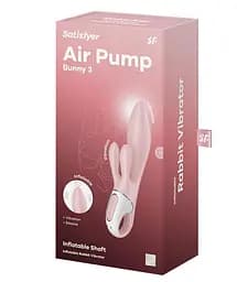 Вакуумний кліторальний стимулятор Satisfyer Air Pump Bunny 3 Rose - мініатюра 6