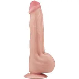 Фалоімітатор LoveToy Sliding-Skin Dual Layer Dong 29 см тілесний