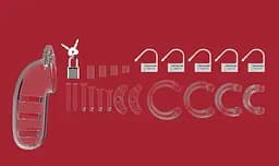 Пояс вірності для чоловіків ManCage 06 Chastity Cage 14 см прозорий - мініатюра 5