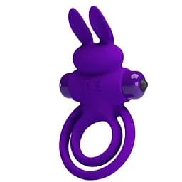 Ерекційне кільце Pretty Love Ring Bunny III 9.7х4.0 см фіолетовий - мініатюра 2