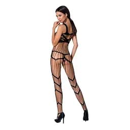 Бодістокінг Passion BS058 комбінезон дуже повітряний S/M/L black - мініатюра 4