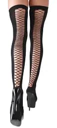 Панчохи Cottelli Legwear Thigh-high M/L (чорний) - мініатюра 8