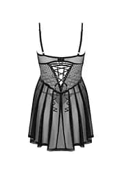 Еротичний комплект Obsessive Chemeris XL/2XL чорний - мініатюра 6