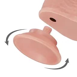 Фалоімітатор LoveToy Sliding-Skin Dual Layer Dong 9" Flesh 23 см тілесний - мініатюра 15