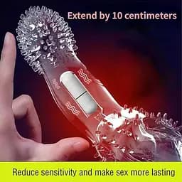 Вібронасадка для збільшення пеніса 24.5 см. Збільшує пеніс на 10 см - мініатюра 6