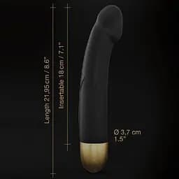 Вібратор Dorcel Real Vibration M Gold 2.0G-Spot стимуляція "Реальна Вібрація" 3.7 см Чорний - мініатюра 6