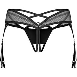 Стрінги Obsessive Dominna otwarte 2XL/3XL (чорний)