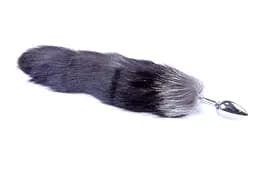 Анальна пробка Boss Fox TAIL Black XXL 9 см (чорний) - мініатюра 3