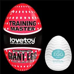 Мастурбатор Traning Master Giant Egg Masturbator Red - мініатюра 3
